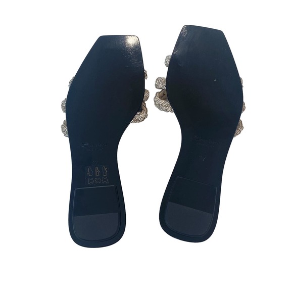 NEW! Santoni Swarovski Foster Crystal Triple Band Slide Sandal 37 - Picture 2 of 6